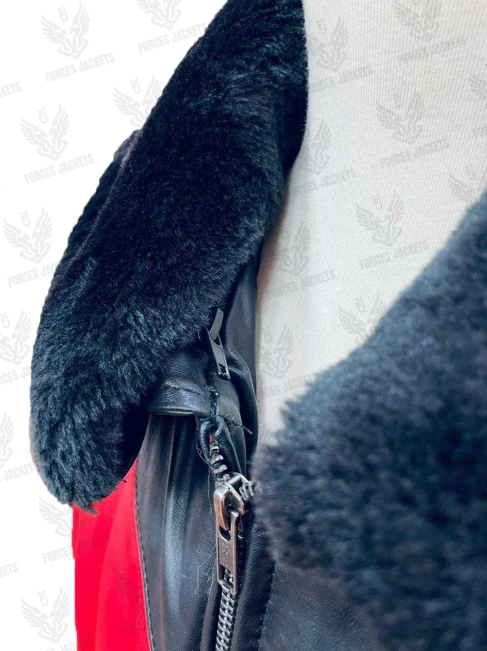 Red Green And Black Bomber Leather Jacket 7 Red Green And Black Bomber Leather Jacket - Image 5