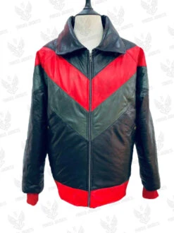 Red Green And Black Bomber Leather Jacket 17 Red Green And Black Bomber Leather Jacket -Us Military Jacket 07