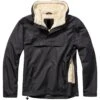 Windbreaker Sherpa Black Hooded Jacket