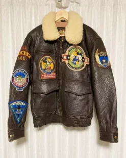 90s Mickey Flying Ace G-1 Flight Leather Jacket