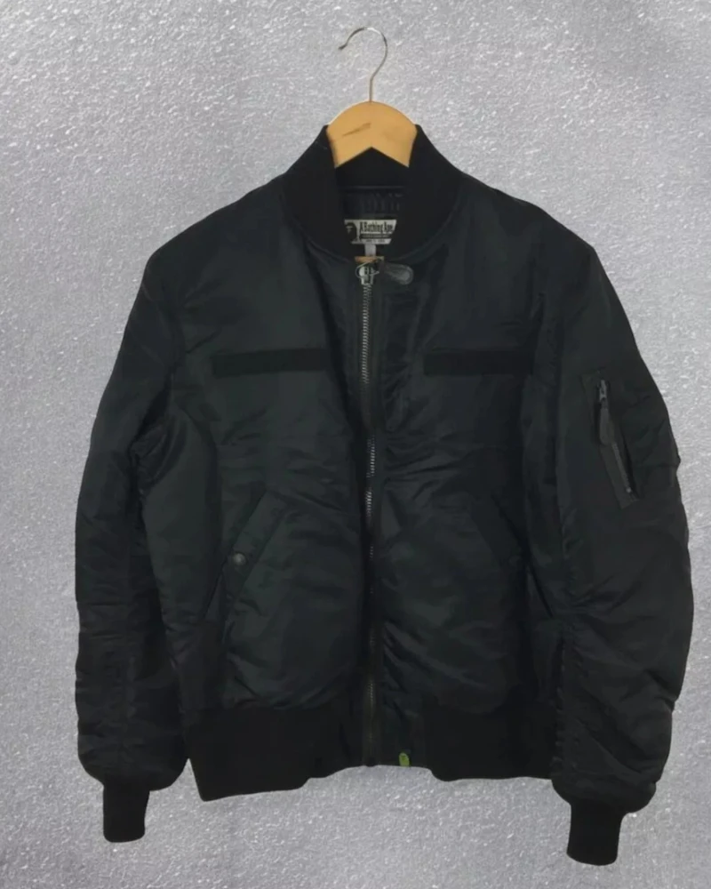 A Bathing Ape Ma-1 Black Nylon Flight Jacket 3 A Bathing Ape Ma-1 Black Nylon Flight Jacket