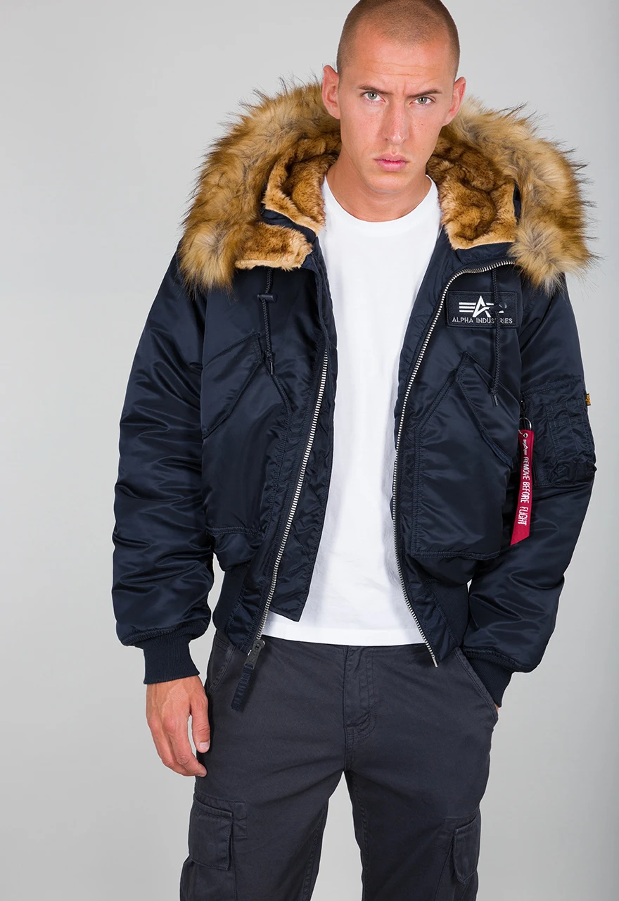 Alpha Industries 45P Navy Blue Hooded Parka Jacket 6 Alpha Industries 45P Navy Blue Hooded Parka Jacket - Image 4