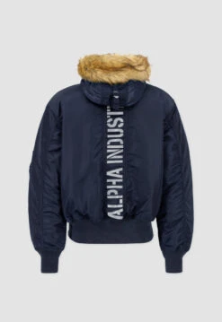 Alpha Industries 45P Navy Blue Hooded Parka Jacket