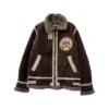 Alpha Industries 61st Fighter Squadron B-3 Brown Flight Jacket -Us Military Jacket Alpha Industries 61st Fighter Squadron B 3 Brown Flight Jacket