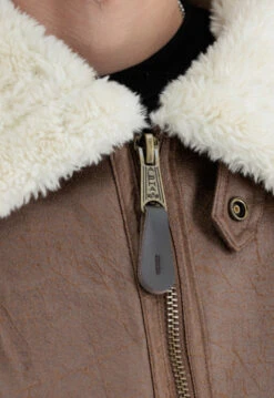 Alpha Industries B-3 Brown Leather Bomber Fur Jacket 12 Alpha Industries B-3 Brown Leather Bomber Fur Jacket -Us Military Jacket Alpha Industries B 3 Brown Leather Fur Jacket 1