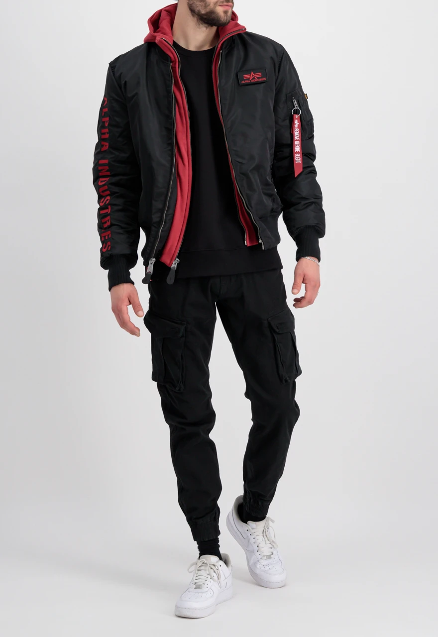 Alpha Industries Ma-1 Black And Red Hooded Jacket 4 Alpha Industries Ma-1 Black And Red Hooded Jacket - Image 2