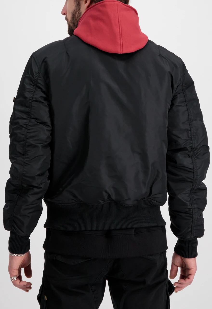 Alpha Industries Ma-1 Black And Red Hooded Jacket 5 Alpha Industries Ma-1 Black And Red Hooded Jacket - Image 3