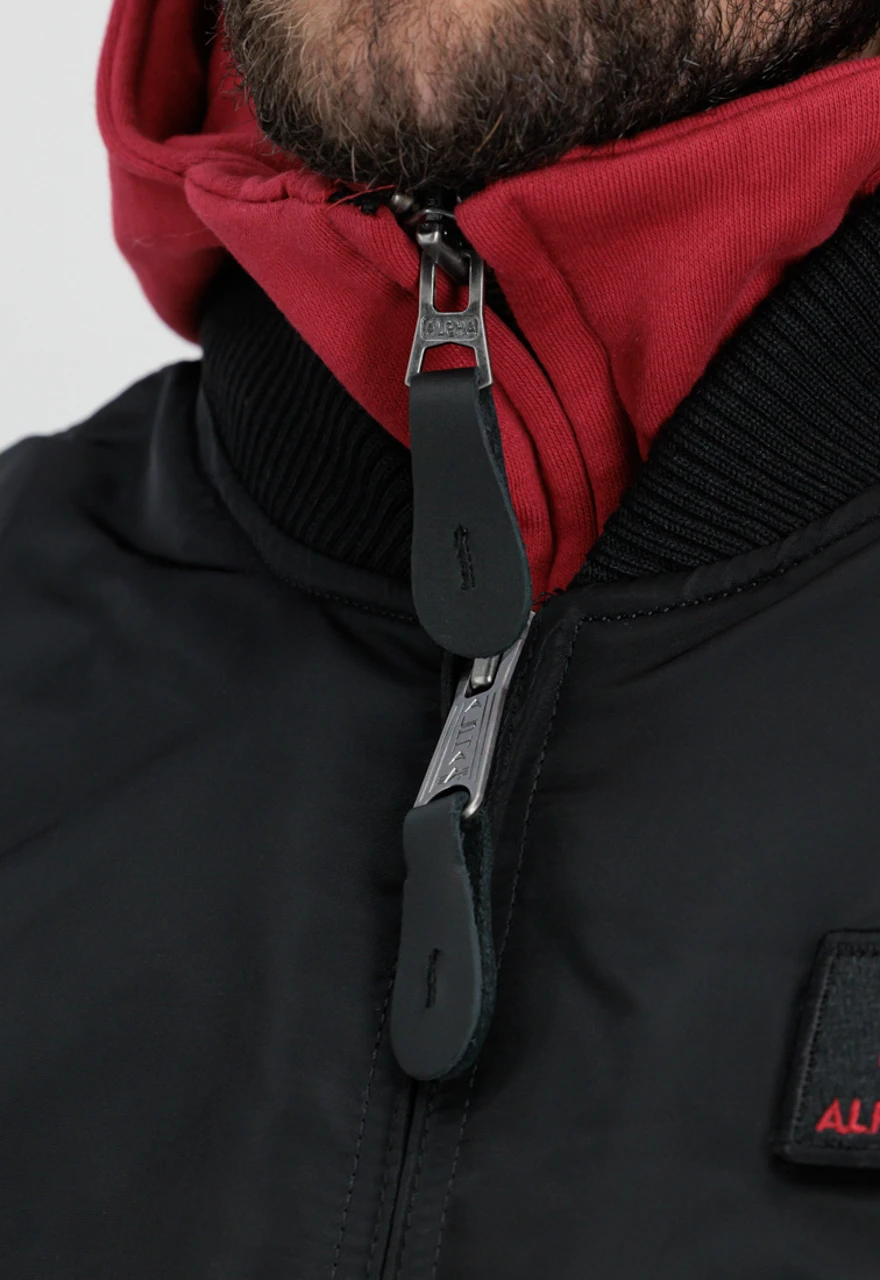 Alpha Industries Ma-1 Black And Red Hooded Jacket 6 Alpha Industries Ma-1 Black And Red Hooded Jacket - Image 4