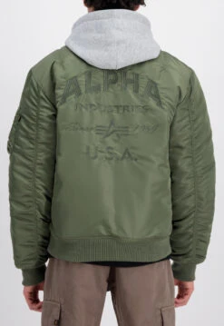 Alpha Industries Ma-1 Green Hooded Bomber Jacket -Us Military Jacket Alpha Industries Ma 1 Green Hooded Jacket 1