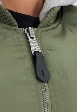 Alpha Industries Ma-1 Green Hooded Bomber Jacket -Us Military Jacket Alpha Industries Ma 1 Hooded Bomber Jacket 1