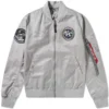 Alpha Industries Ma-1 Moon Landing Silver Reversible Jacket 1 Alpha Industries Ma-1 Moon Landing Silver Reversible Jacket -Us Military Jacket Alpha Industries Ma 1 Moon Landing Silver Reversible Jacket