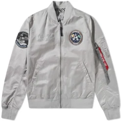 Alpha Industries Ma-1 Moon Landing Silver Reversible Jacket