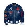 Atlanta Braves X Alpha X New Era Ma-1 Blue Bomber Jacket