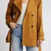 Avec Les Filles Relaxed Belted Twill Trench Coat 1 Avec Les Filles Relaxed Belted Twill Trench Coat -Us Military Jacket Avec Les Filles Relaxed Belted Twill Trench Coat