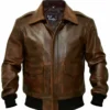 Aviator G-1 Bomber Flight Distressed Brown Lamb Leather Jacket