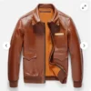 Aviator G-1 Brown Leather Flight Bomber Jacket 1 Aviator G-1 Brown Leather Flight Bomber Jacket -Us Military Jacket Aviator G 1 Brown Leather Flight Bomber Jacket