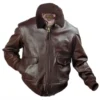 Aviator G-1 Brown Leather Flight Jacket -Us Military Jacket Aviator G 1 Brown Leather Flight Jacket 1