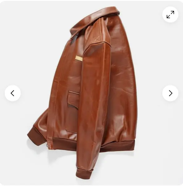 Aviator G-1 Brown Leather Flight Bomber Jacket 5 Aviator G-1 Brown Leather Flight Bomber Jacket - Image 3