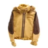 Avirex B-3 Flight Brown Bomber Hooded Jacket -Us Military Jacket Avirex B 3 Flight Brown Bomber Hooded Jacket