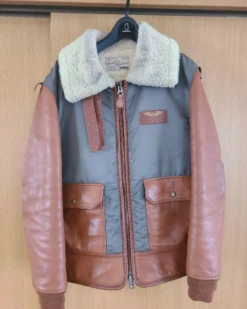 Avirex B-3 Real Mouton Leather & Nylon Flight Jacket