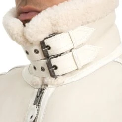 Avirex B3 Bomber White Shearling Leather Jacket 9 Avirex B3 Bomber White Shearling Leather Jacket -Us Military Jacket Avirex B3 Bomber White Leather Jacket