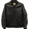 Avirex Black Leather Ma-1 Flight Jacket -Us Military Jacket Avirex Black Leather Ma 1 Flight Jacket 1