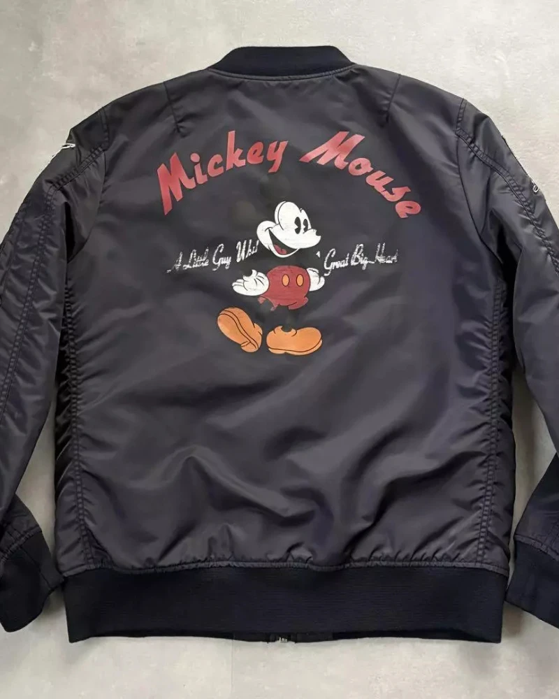 Avirex Disney Ma-1 Mickey Black Flight Jacket 3 Avirex Disney Ma-1 Mickey Black Flight Jacket