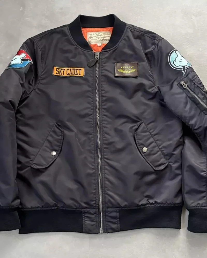 Avirex Disney Ma-1 Mickey Black Flight Jacket 4 Avirex Disney Ma-1 Mickey Black Flight Jacket - Image 2