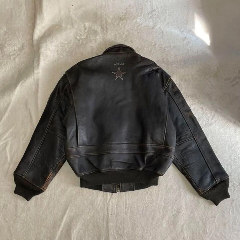 Avirex G-1 Black Leather Bomber Jacket 4 Avirex G-1 Black Leather Bomber Jacket - Image 2