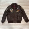 Avirex G-1 Brown Leather Flight Bomber Jacket -Us Military Jacket Avirex G 1 Brown Leather Flight Bomber Jacket 1