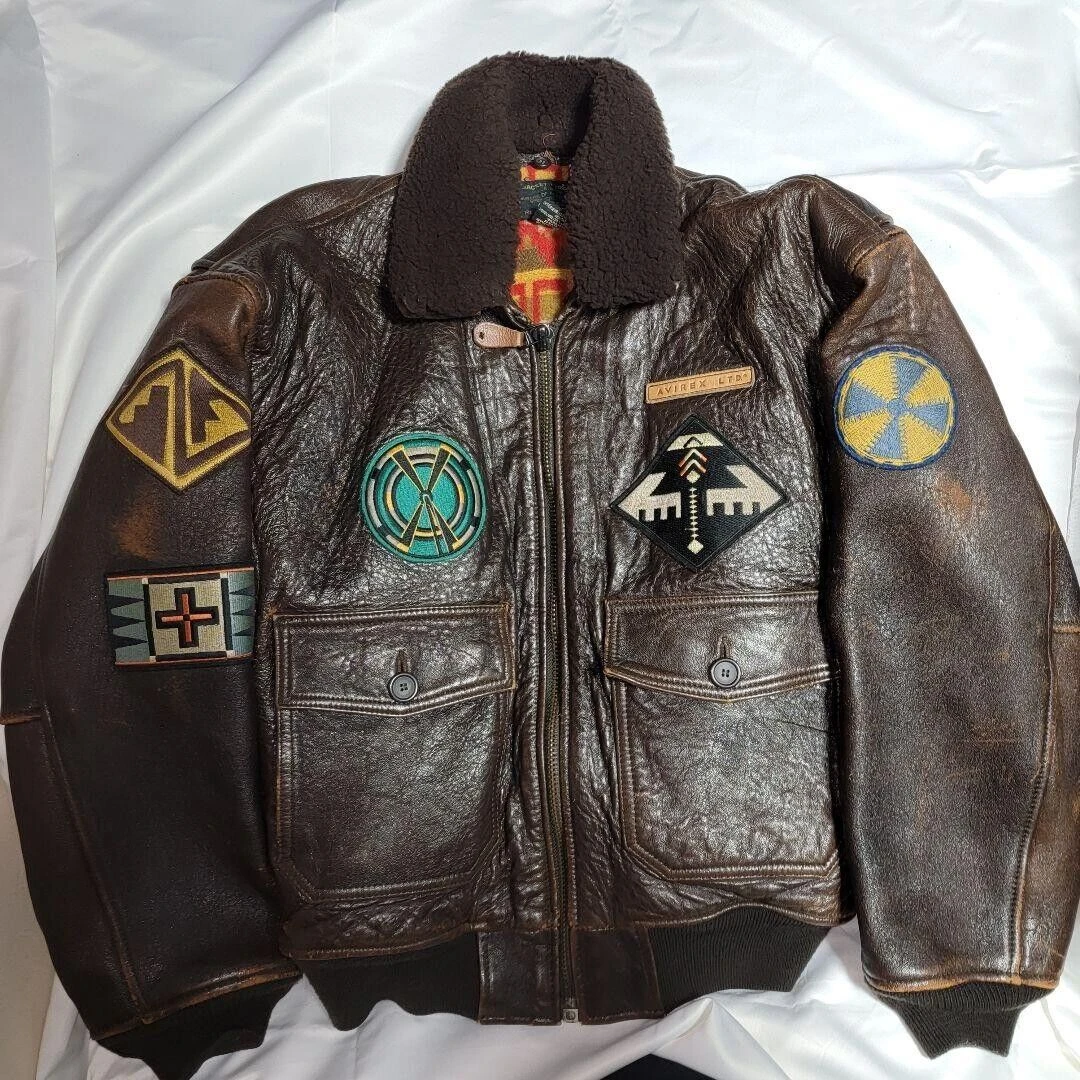 Avirex G-1 Brown Leather Flight Jacket 3 Avirex G-1 Brown Leather Flight Jacket