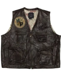 Avirex G-1 Bureau Aeronautics Brown Leather Vest