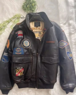 Avirex G-1 Leather Boa Flight Jacket