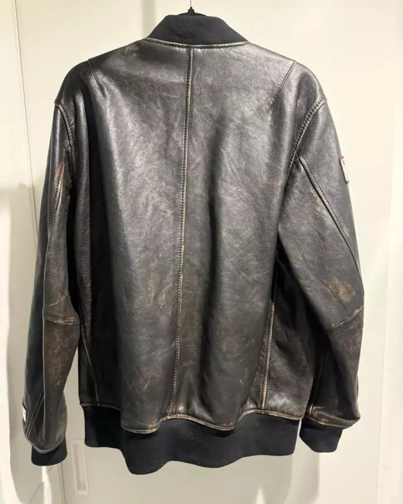 Avirex Leather Ma-1 Flight Aging Processing Jacket 4 Avirex Leather Ma-1 Flight Aging Processing Jacket - Image 2