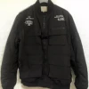 Avirex Ma-1 Jump Caution Black Cotton Flight Jacket