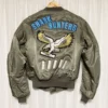 Avirex Ma-1 Shark Hunters Eagle Patch Embroidered Flight Bomber Jacket