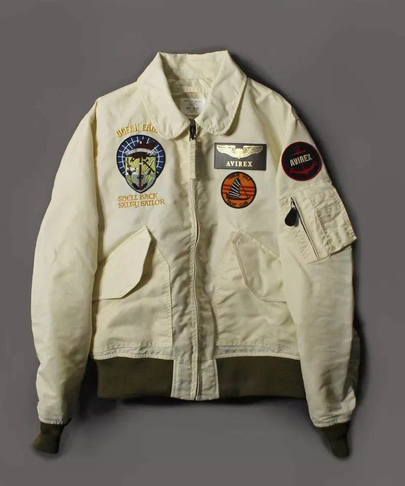 Avirex Ocean Eagle Sukajan Ma-1 White Bomber Jacket 4 Avirex Ocean Eagle Sukajan Ma-1 White Bomber Jacket - Image 2