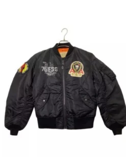 Avirex Superfortress Ma-1 Black Flight Jacket -Us Military Jacket Avirex Superfortress Ma 1 Black Flight Jacket