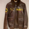 Avirex Us Navy G-1 Brown Leather Flight Jacket 2 Avirex Us Navy G-1 Brown Leather Flight Jacket -Us Military Jacket Avirex Us Navy G 1 Brown Leather Flight Jacket