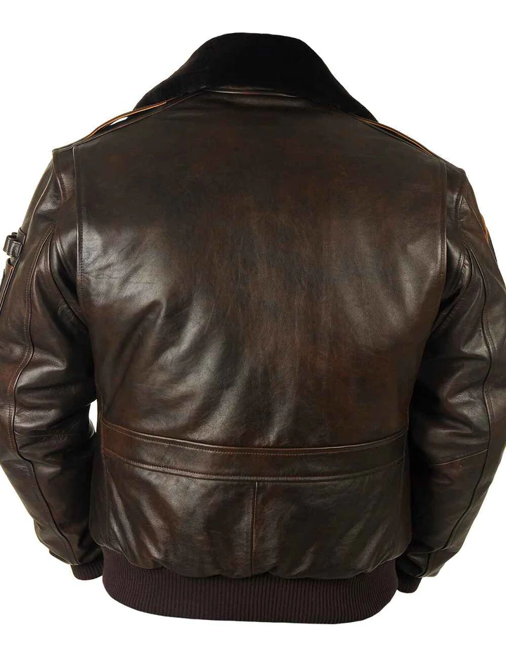 B-15 Spitfire Flight Brown Leather Jacket 5 B-15 Spitfire Flight Brown Leather Jacket - Image 3