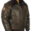 B-15 Spitfire Flight Brown Leather Jacket -Us Military Jacket B 15 Spitfire Flight Brown Leather Jacket 1