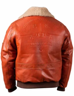 B-15 Tornado Flight Orange Leather Jacket 7 B-15 Tornado Flight Orange Leather Jacket -Us Military Jacket B 15 Tornado Flight Leather Jacket