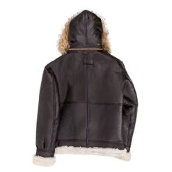 B-3 Hooded Sheepskin Bomber Jacket 5 B-3 Hooded Sheepskin Bomber Jacket -Us Military Jacket B 3 Attachable Hood Sheepskin Bomber Jacket