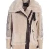 B-3 Bomber Beige Shearling Jacket