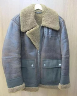 B-3 Etro Brown Sheepskin Melton Switching Shearling Jacket