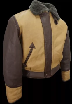 B-3 Leather Sheepskin Shearling Flying Pilot Bomber Jacket -Us Military Jacket B 3 Leather Sheepskin Shearling Flying Pilot Jacket