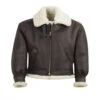 B-3 Shearling Brown Bomber Jacket 2 B-3 Shearling Brown Bomber Jacket -Us Military Jacket B 3 Shearling Bomber Jacket