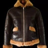 B-3 Sheepskin Leather Shearling Aviator Flying Pilot Bomber Jacket
