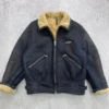 B-3 Vintage Military Sheepskin Shearling Leather Jacket