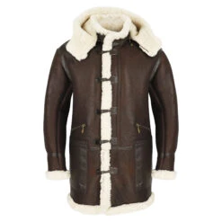 B-7 Brown Sheepskin Parka Flight Jacket